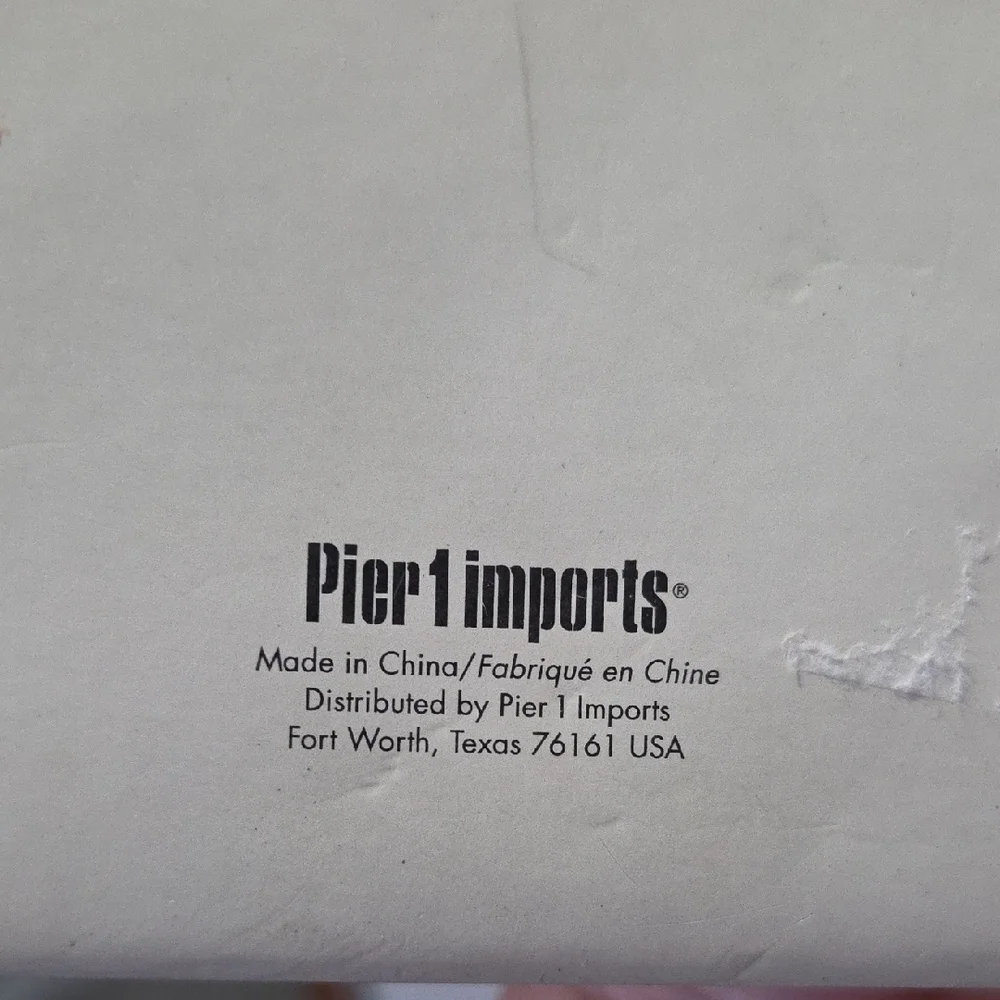 Pier 1 Imports Black Logo on White Backing